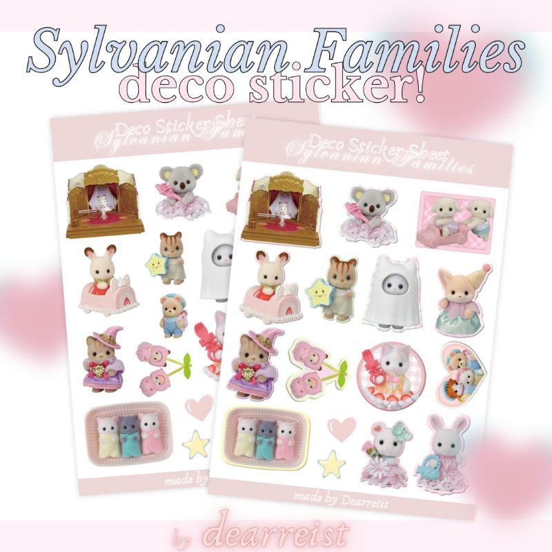 

Deco Sticker Sylvanian Families | Sylvanian Family | Sticker Sheet A6 Deco Cute Kiss-Cut