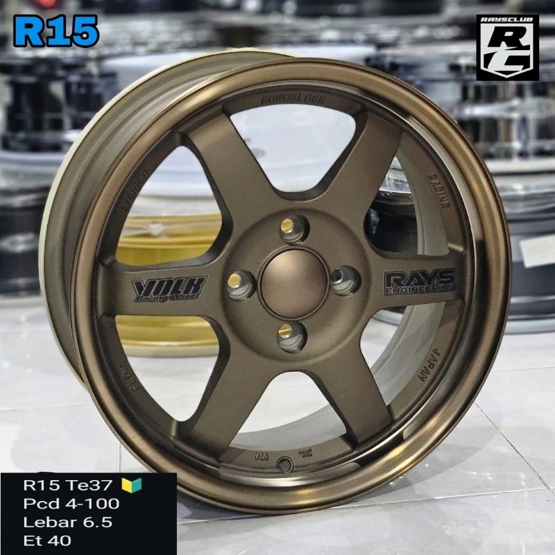 velg brio ring 15 te37 lebar 6,5 untuk mobilio freed city jazz yaris ignis mirage agya calya