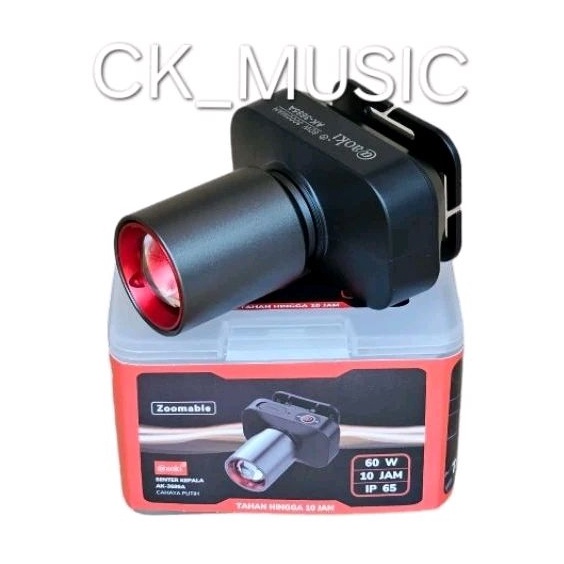 Promo Murah  SENTER KEPALA AOKI ZOOM 6W AK3685A SENTER ZOOM 6WATT AOKI AK3685A ORIGINAL