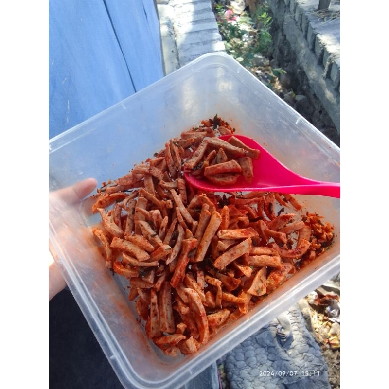 

Basreng pedas daun jeruk kemasan 50gr