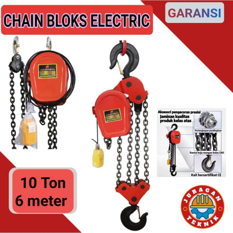 Electric Chain Hoist Mini, chain block electric 10 ton 6 meter