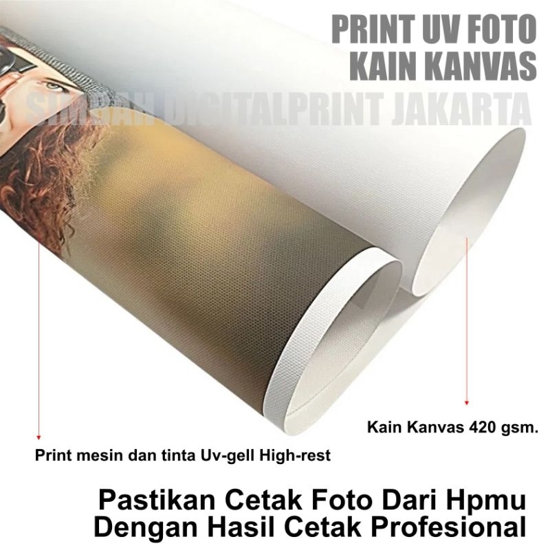 cetak foto kanvas lembaran | cetak lukisan kanvas | cetak foto kanvas tinta UV anti luntur