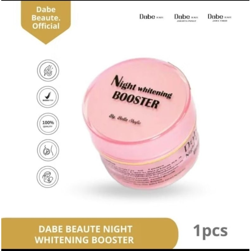 Dabe whatening booster, booster whitening, krim malam whitening, cream night booster whitening, dabe