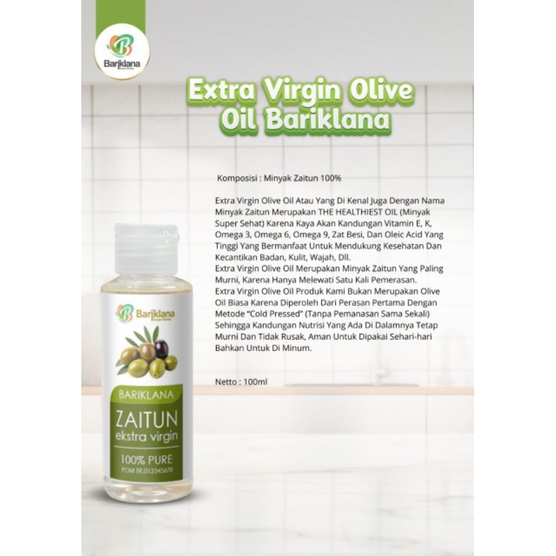

Minyak Zaitun Ekstra Virgin Olive Oil Bariklana