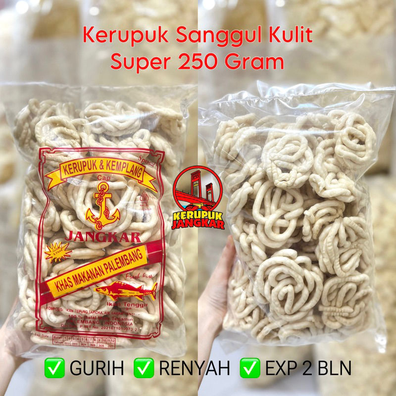 

Kerupuk Sanggul Kulit Super Tenggiri 250Gram | Kerupuk Kemplang Tenggiri Khas Palembang