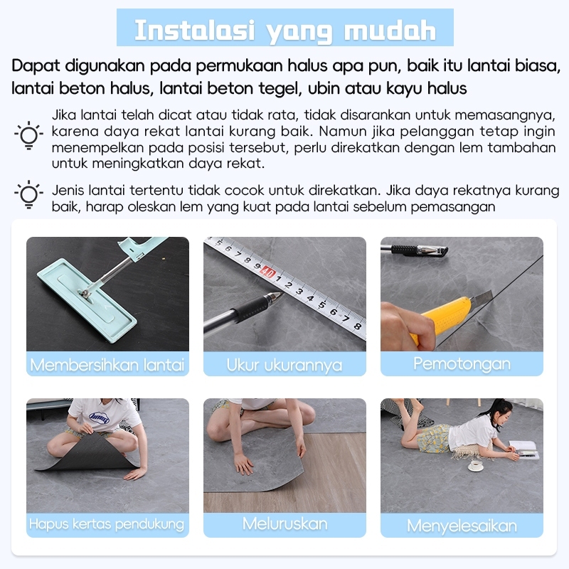 ZANE VIKO 10PCS LANTAI MARMER VINIL (30X30 CM)/STIKER VINIL LANTAI MARMER GRANIT/STIKER LANTAI VINIL