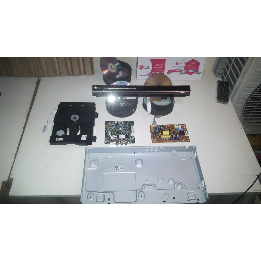 SUKU CADANG DVD PLAYER LG DV 450 TANPA USB POWER SUPPLY UNIT PSU MPEG PANEL DEPAN OPTIC TRAY MEKANIS