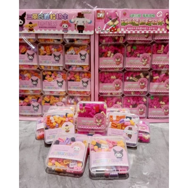 Bricks block balok Lego sanrio | kemasan mika| Sanrio mainan | Lego | nano block model karakter lots