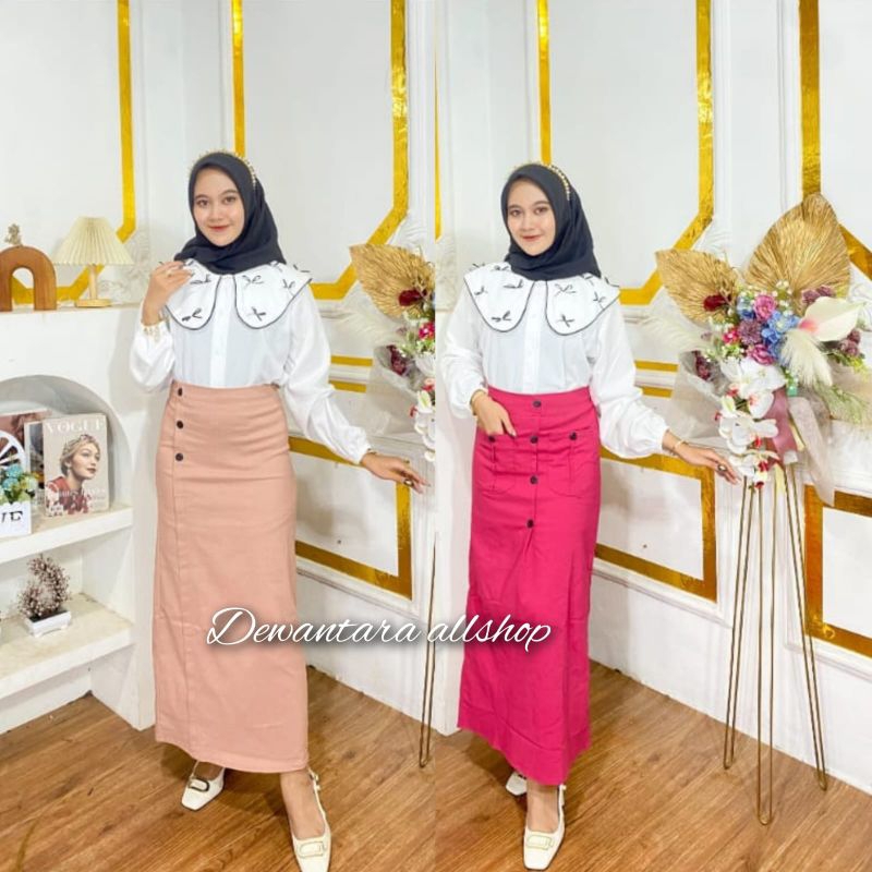 Rok Span / Rok Polos / Rok Kerja Wanita / Rok Kerja Panjang / Rok Payung Panjang / Rok Wolfis / Rok 