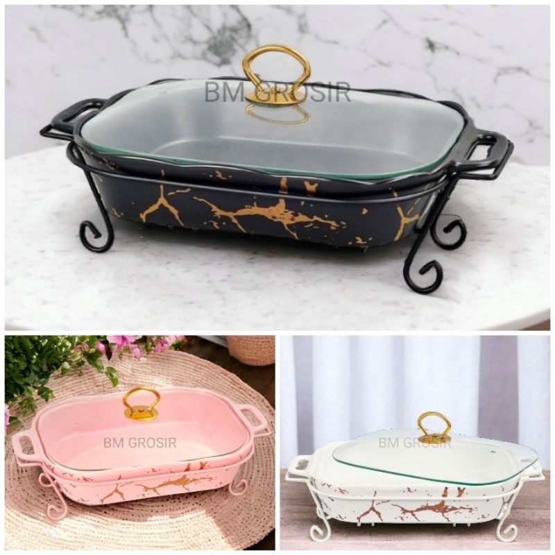 prasmanan segi Vicenza bm-680 marble pink hitam putih