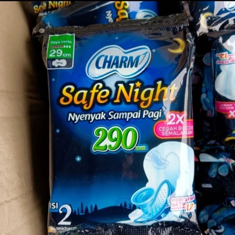 Pembalut Charm Safe Night 29 cm 1 Renceng