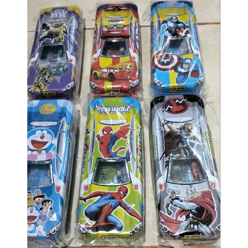 

Kotak Pensil SET Kaleng Mobil / Tempat Pensil 2 Susun