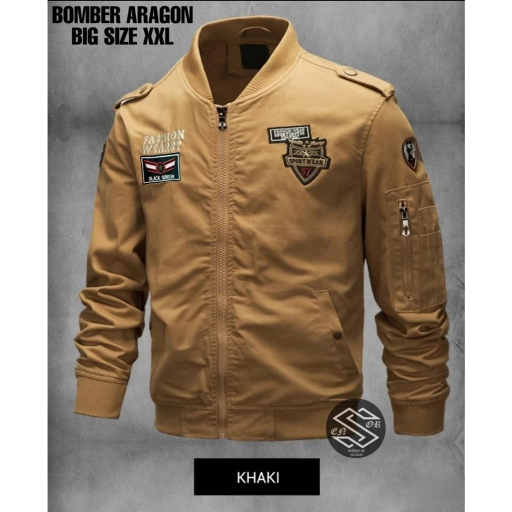 Jaket Bomber Pria Original Jaket Bomber Aragon Sensor