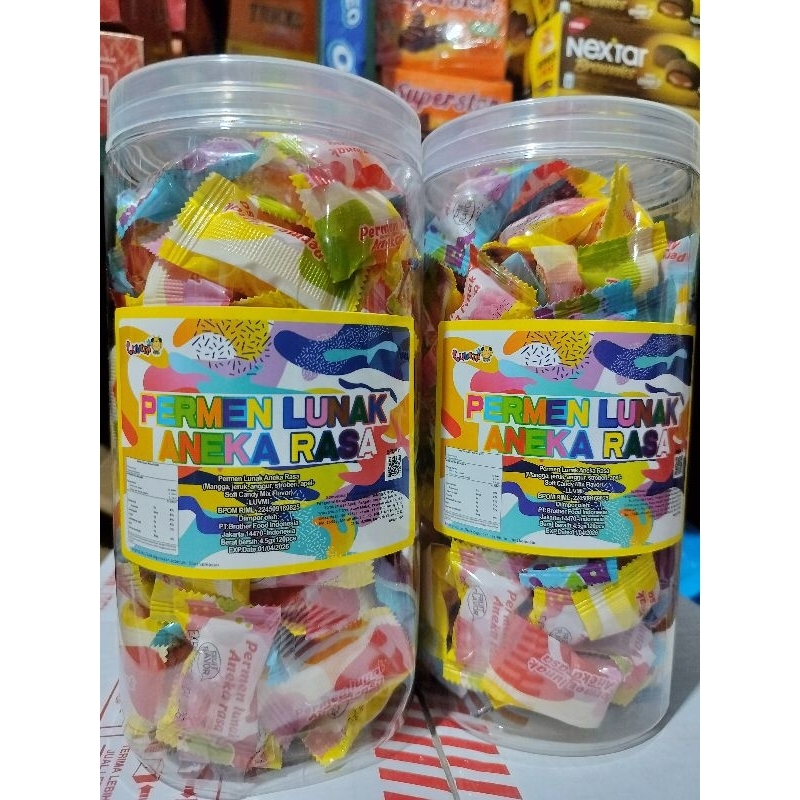 

Permen Lunak Aneka Rasa Buah isi 120pcs