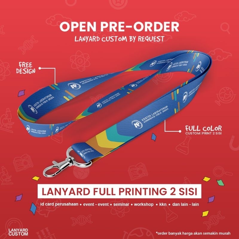 

Tali Lanyard ID Card Custom by Request || Full printing 2 sisi