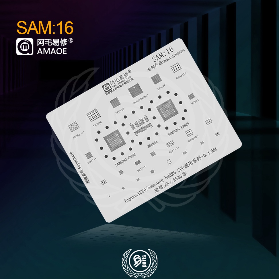 Koleksi Terbaru Plat Cetakan IC Amaoe Sam16 Original  Cetakan IC Amaoe Sam 16 Samsung E8825  Samsung