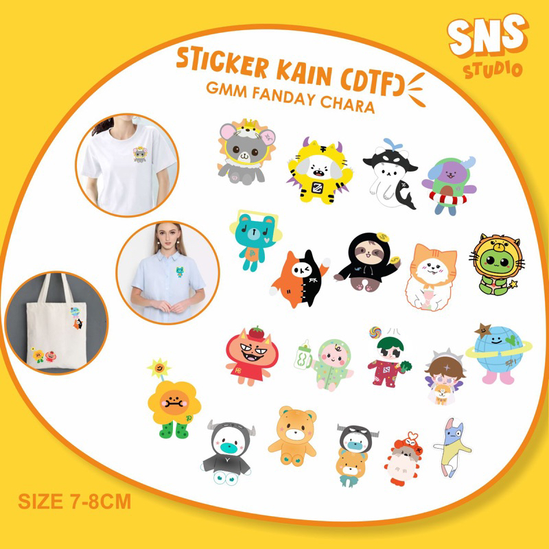 

STICKER KAIN (DTF) GMM FANDAY CHARACTER