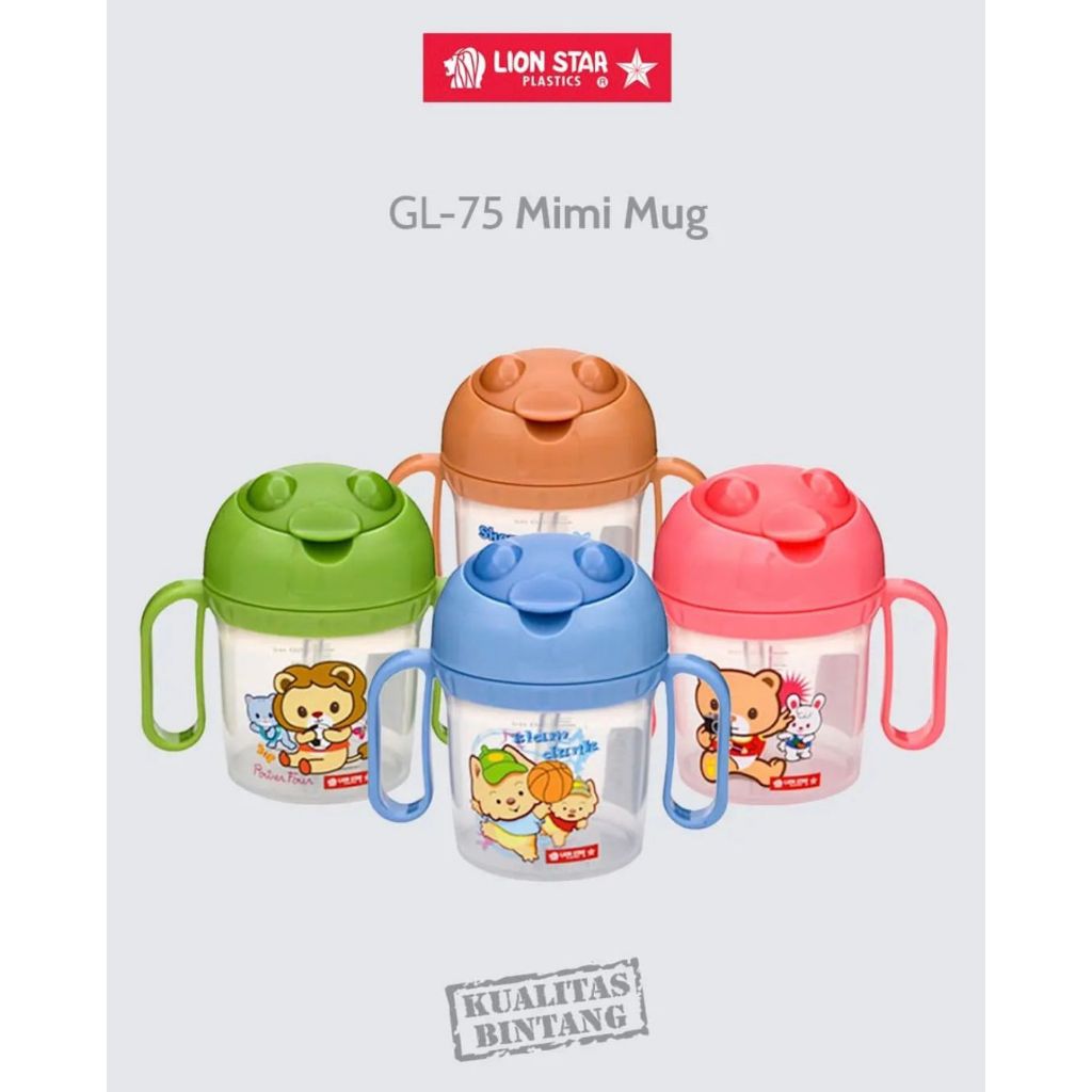 MUG BAYI/ GELAS SEDOT BAYI/ BOTOL SEDOT ANAK LION STAR MIMI MUG 300 ML