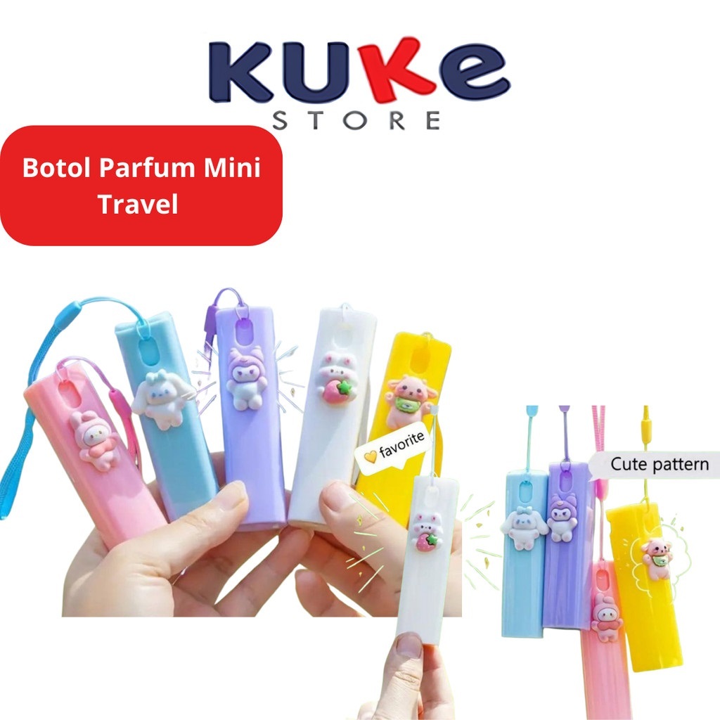 Botol Parfum Mini Travel 10ml Karakter Lucu / Spray Bottle Plastik Wadah Isi Ulang Minyak Wangi Hand