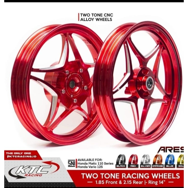 VELG RACING KTC ARES BINTANG MIO LAMA/SMILE/MIO SOUL UK 185/215-14