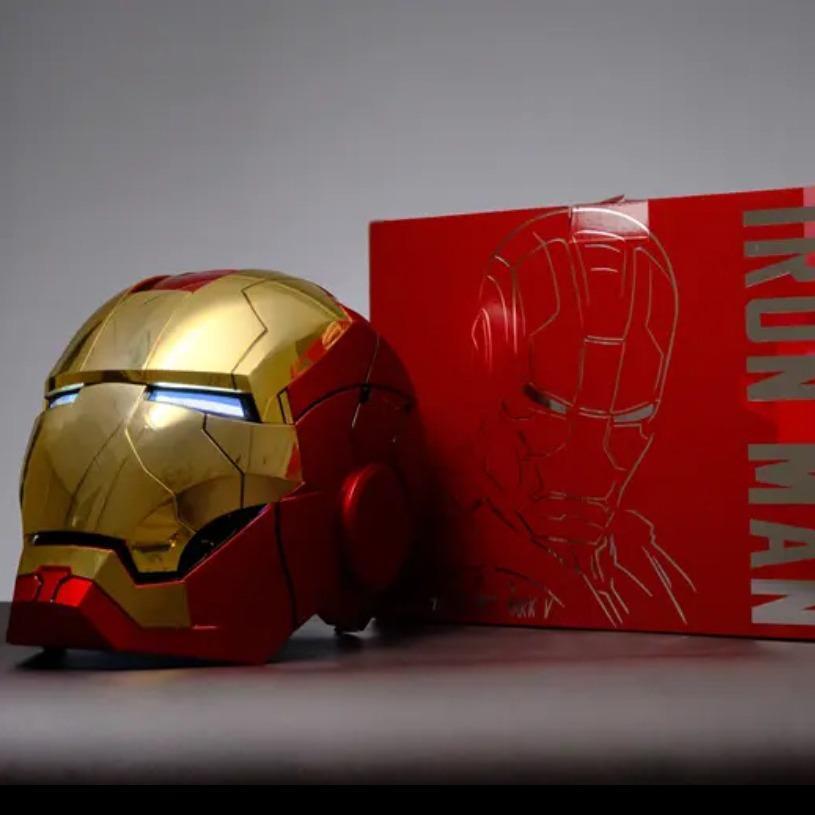 AutoKing Iron Man Helmet 1:1 Lifesize Mark 5 Gold Edition Voice Command Remote Original