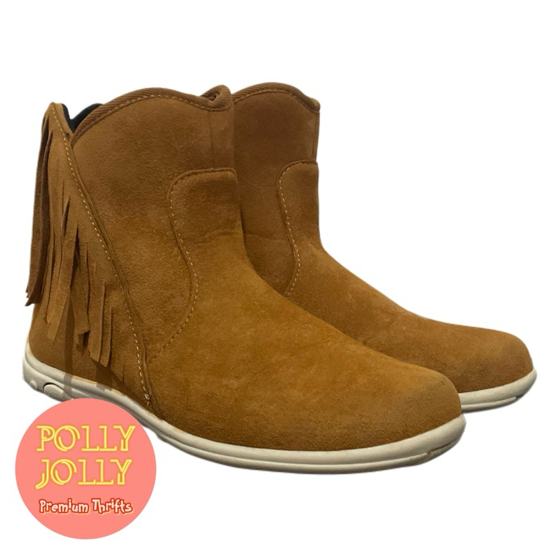 FLADEO - Sepatu Boots Cowboy Anak Warna Coklat (Preloved)