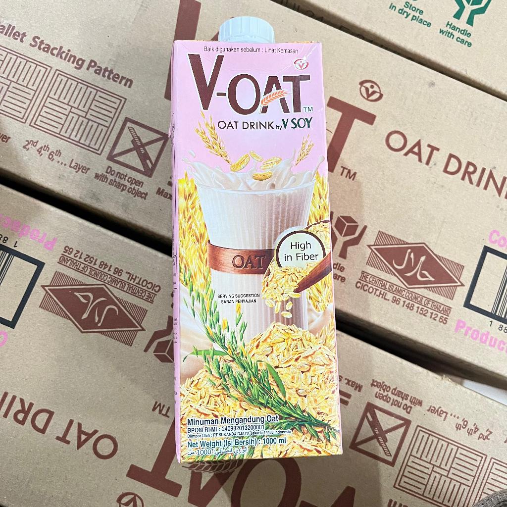 

V-OAT Soy Milk Susu Kacang Kedelai Oat Premium Vsoy 1L 1 Liter