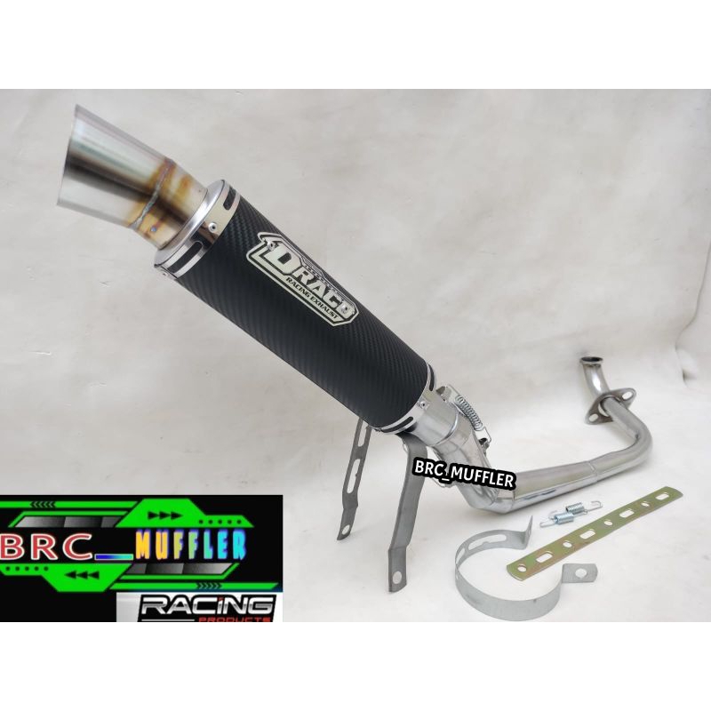 KNALPOT RACING DRACO KARBON MATIC HONDA BEAT KARBU , BEAT PGM-FI 2015, BEAT STREET, BEAT ESP, BEAT C