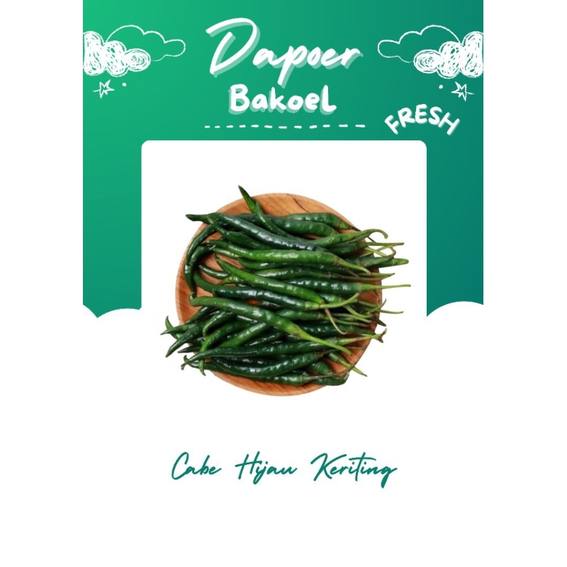 

Cabe Cabai Hijau Keriting 100gr
