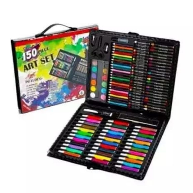 

Pensil Warna 150 pcs ALAT TULIS SET CRAYON 150PCS ART CRAYON/PERLENGKAPAN MENGGAMBAR SET 150 IN 1(Toserba)