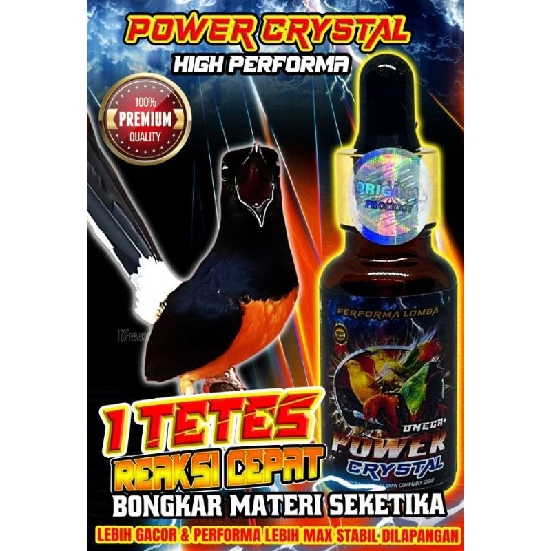 POWER CRYSTAL OMEGA PLUS Vitamin Penggacor Burung Murai Batu Cucak Hijau Kenari