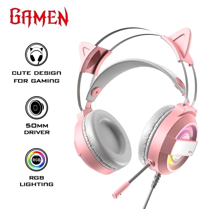 GAMEN GH1100 HEADSET GAMING EARPHONE  PERLENGKAPAN KOMPUTER LAPTOP