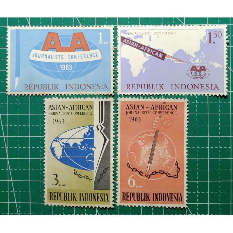 

Prangko Lawas Set Lengkap KONFERENSI Wartawan Asia Afrika Thn 1963