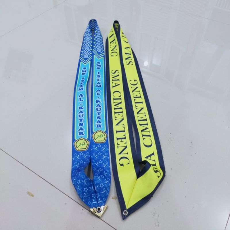 

tali pita medali lebar 4 cm jahit segitiga