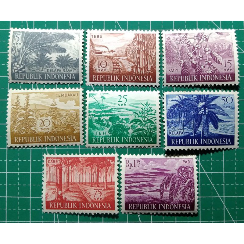 

Prangko Lawas set Lengkap Hasil Bumi THN 1960