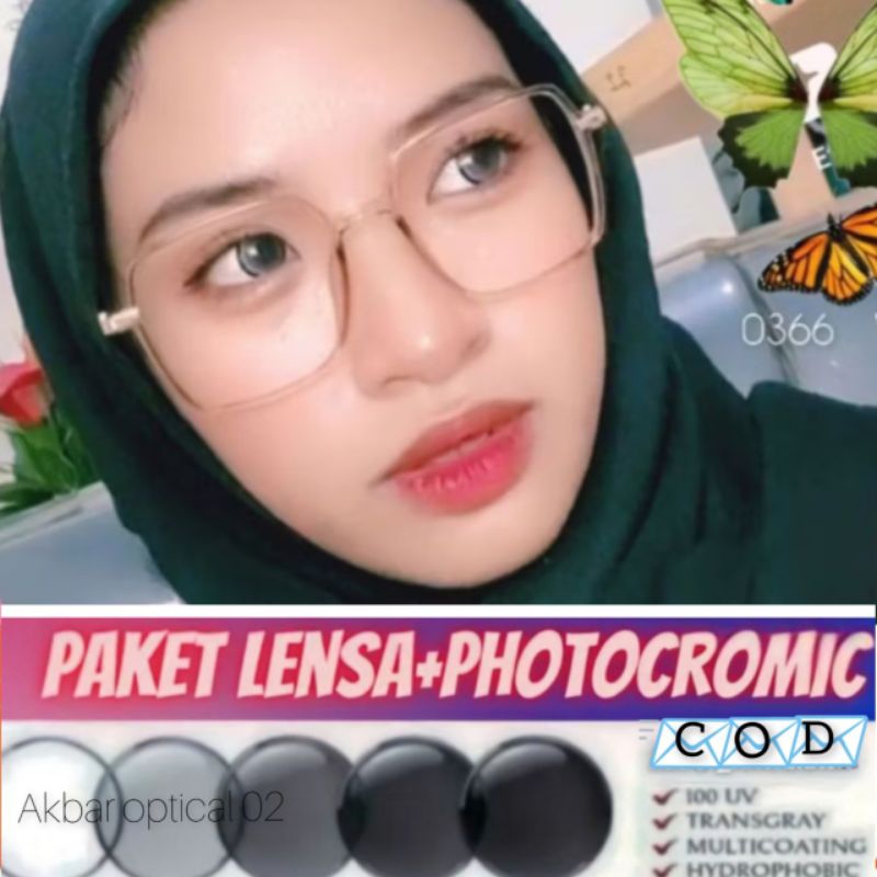 KACAMATA MINUS 0366 PAKET PHOTOCROMIC