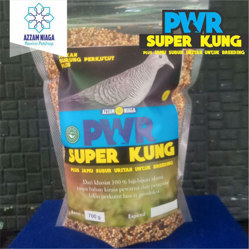 pakan perkutut, PWR Super Kung 700 gr, Plus Jamu subur Uritan Untuk Breeding/lancar produksi