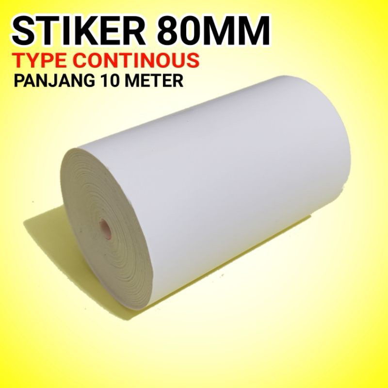 

Kertas Thermal Label Stiker 80mm Panjang 10 meter Continuous 80 mm x 10 meter TEBAL - Label Thermal Sticker / Label 80mm x 40mm