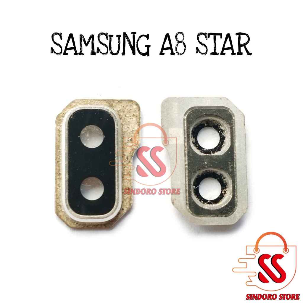 Kaca Kamera Belakang Samsung A8 Star Lensa Camera Fullset