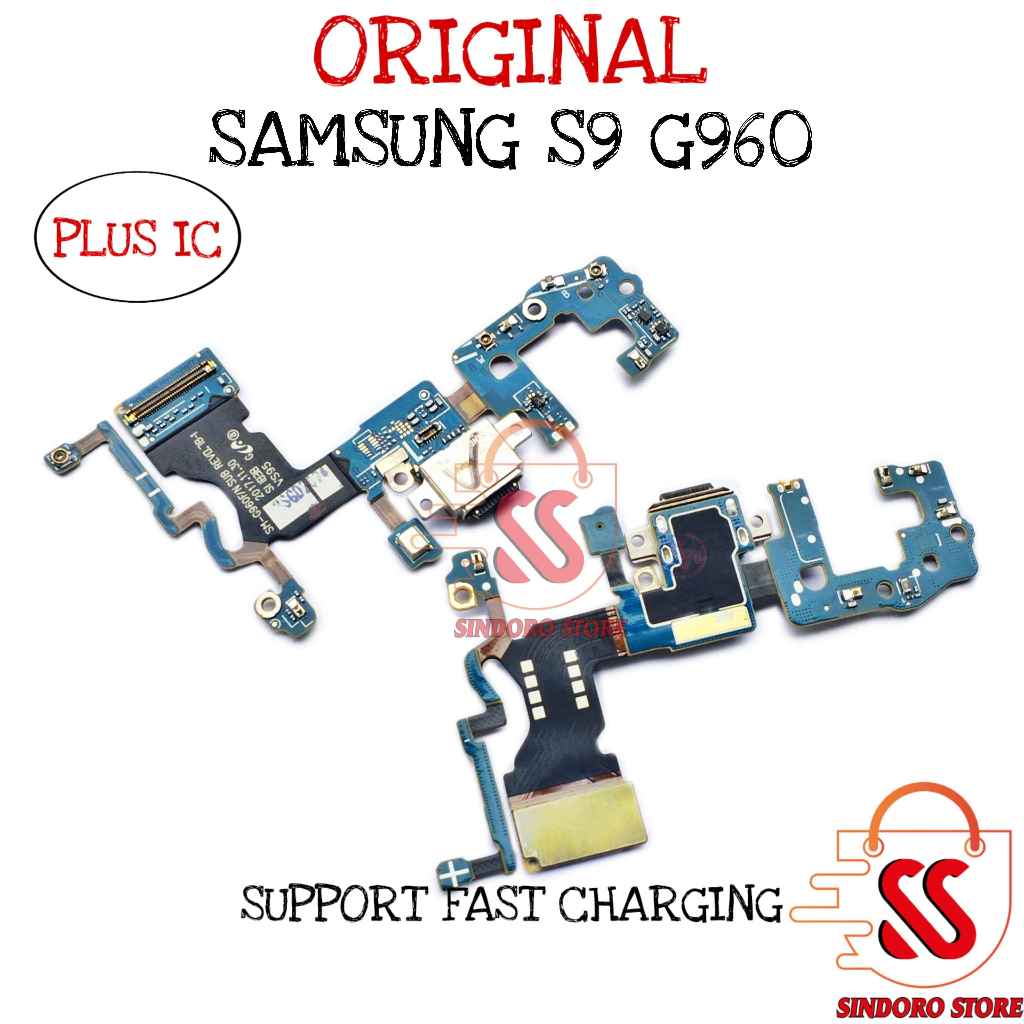 Konektor Charger Samsung S9 G960 G960f USB Papan Cas Original Mic Pcb Board