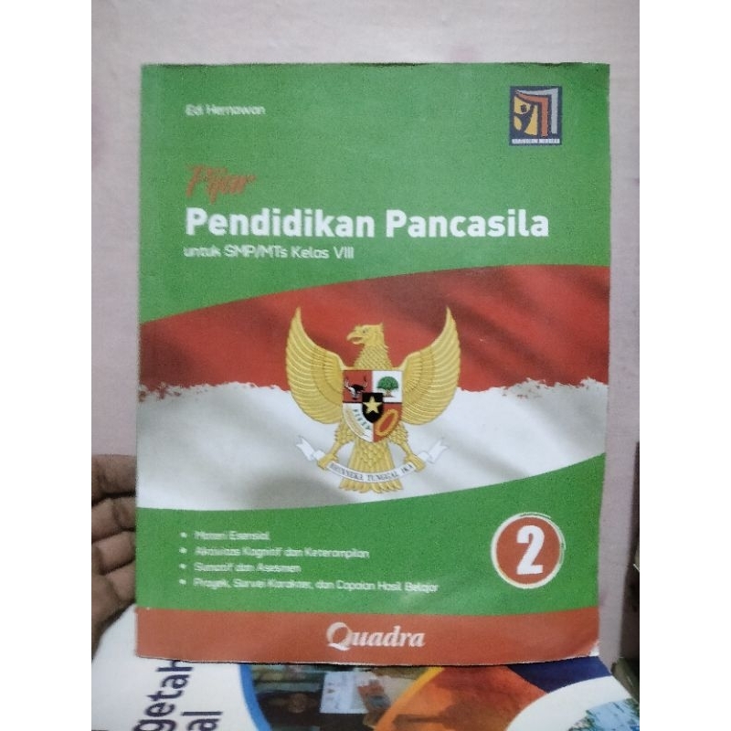 buku pijar ppkn/pendidikan pancasila kelas 8 VIII 2 smp mts quadra kurikulum merdeka