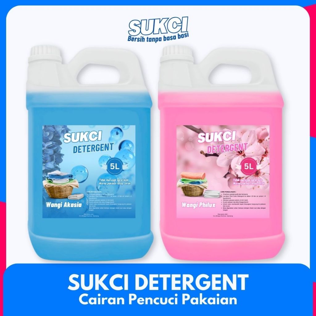Sukci Detergent Laundry Sabun Cuci Pakaian Cair / Sabun Cuci Pakaian Cair / Sabun Cuci Baju / Deterj