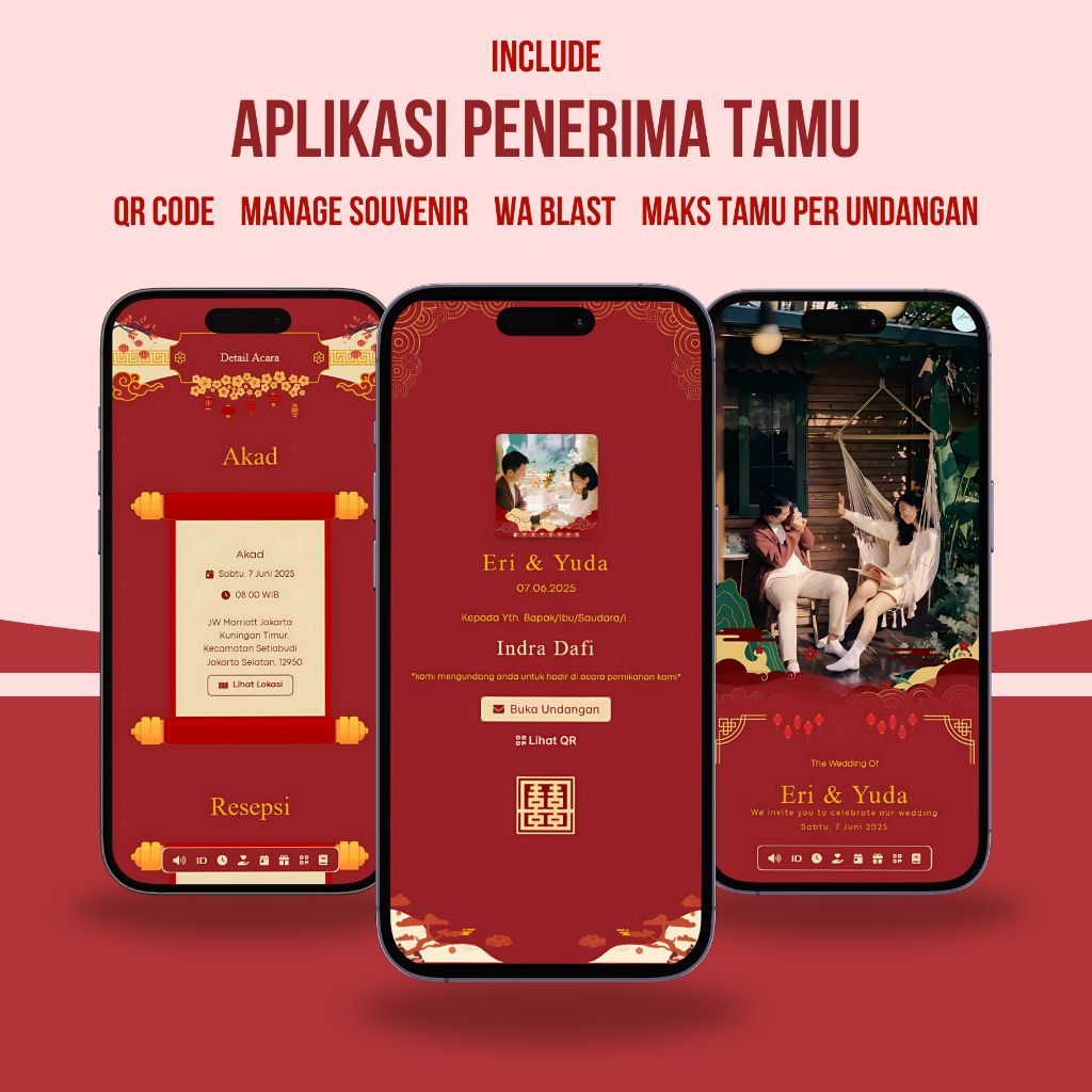 Undangan Digital Pernikahan KisaKita - Chinese Theme
