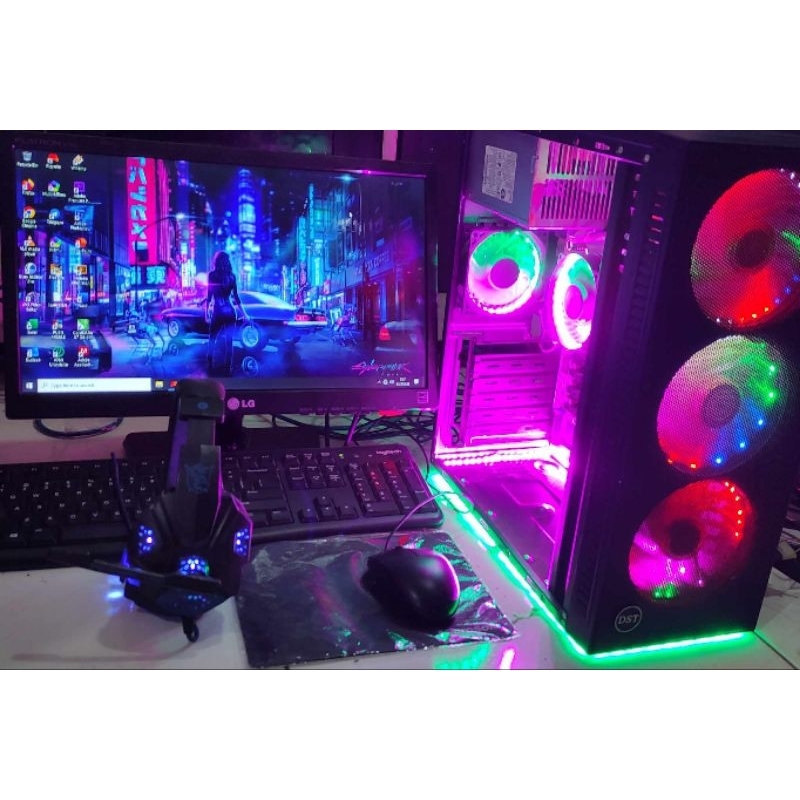 1set komputer RGB siap pakai game Valorant,,Gta5,PB,Ml,FF dll