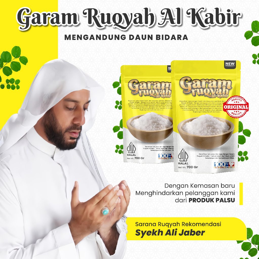 

Garam Ruqyah Bidara Al Kabir 700gr - Perlindungan dari Gangguan Jin & Energi Negatif