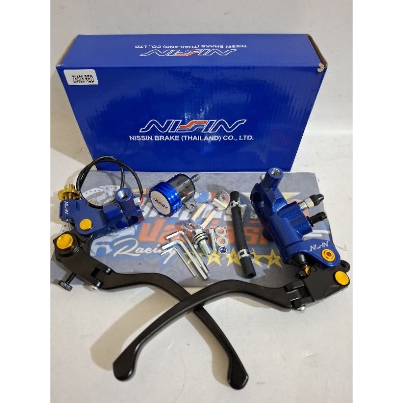 NEW ~ MASTER REM NSSN IZUMI RCS 18 BLUE -BLACK SERIES SET HANDLE KIRI-KANAN 1TABUNG + DUDUKAN SPION 