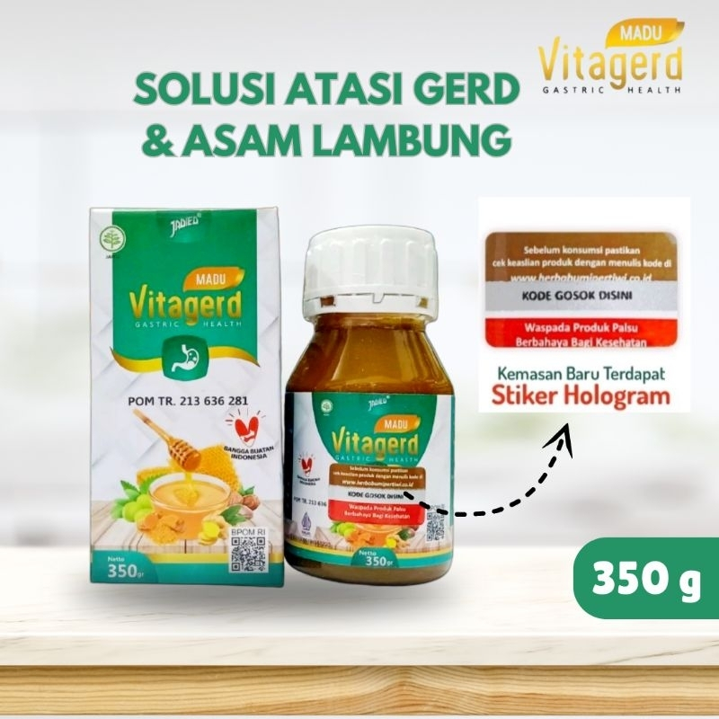 Madu Vitagerd 350gr BPOM Original / Vitagerd Madu Herbal Lambung atasi Maag Gerd Original