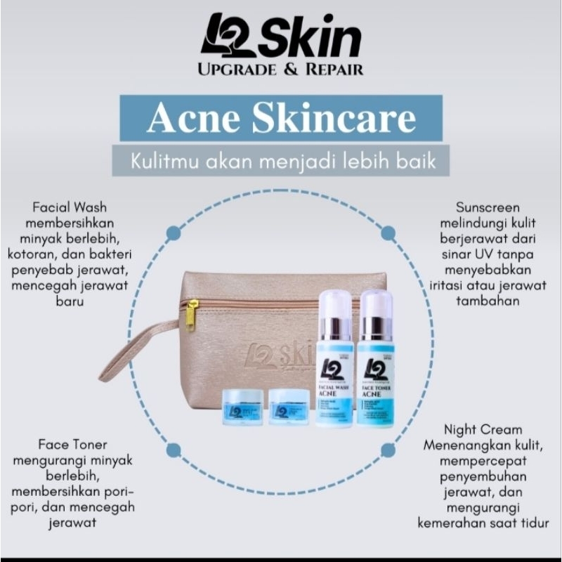 L2SKINCARE PAKET PLATINUM ACNE GLOW (intro)WAJAHBERJERAWAT