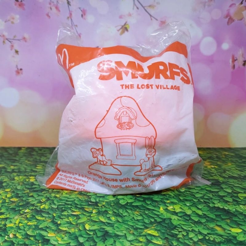 McD Segel Figure Smurf sepaket rumah smurf Mainan Happy Meal McD