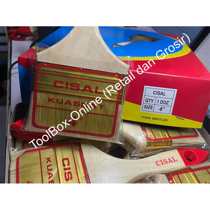 

kuas Cat CISAL 633 Tebal Gagang Pernish 4 inch
